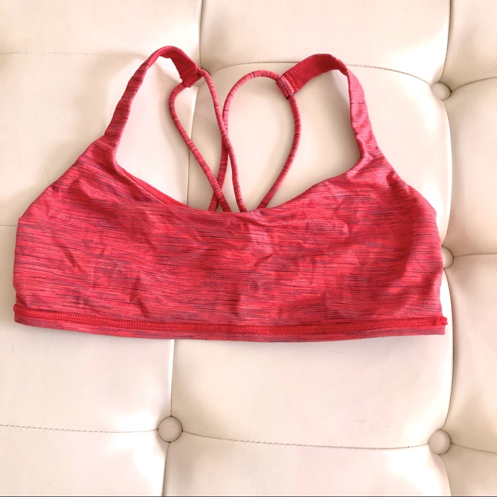 Lulu Lemon coral strappy sports bar